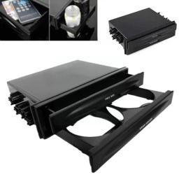 Universal Duplo ou Único Kit De Bolso De Rádio Din, Bebida Camada De Armazenamento mais Titular, Multi-Purpose Cup Box, Gaveta Do Armazenamento Do Carro, B I0W6 - Image 5