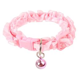 Colar de gato ajustável com pingente de sino, cães pequenos e médios, colar de cachorro, fivela de segurança, laço doce, bonito - Image 1