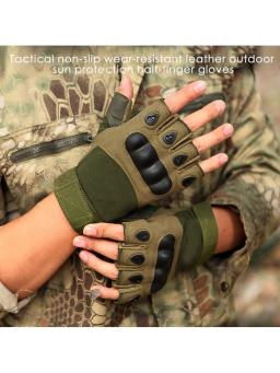 Luvas de pesca de meio dedo masculino, ao ar livre, Militar, Tático, Esportes, Tiro, Caça, Motocicleta, Ciclismo - Image 2