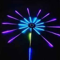 Fogos de artifício LED Strip Light, Música Control, Sinfonia, RGB, Sonho, Meteor Lamp, Kit completo, Casamento, Natal - Image 1