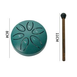 Aço Tongue Drum for Meditation, Mini Handpan Drum, instrumento de percussão, tambor amassado com bainas, Yoga, 3 em, 6 Notas - Image 2