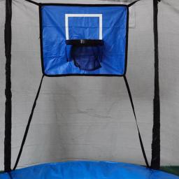 Mini cesta de basquete para trampolim com gabinete rack de basquete com 3 mini bolas e bomba acessório de trampolim esportivo - Image 4