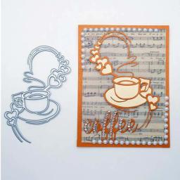 Corte de metal morre para Card Making, gravação, Stencils, Artesanato Modelos, Stencils, Cup Bule, Vinho, Coração, Café, Xícara - Image 5