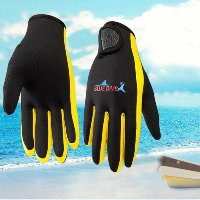 Luvas de Neopreno Quentes de 1.5mm para Surf, Caça Submarina e Snorkeling com Estilo