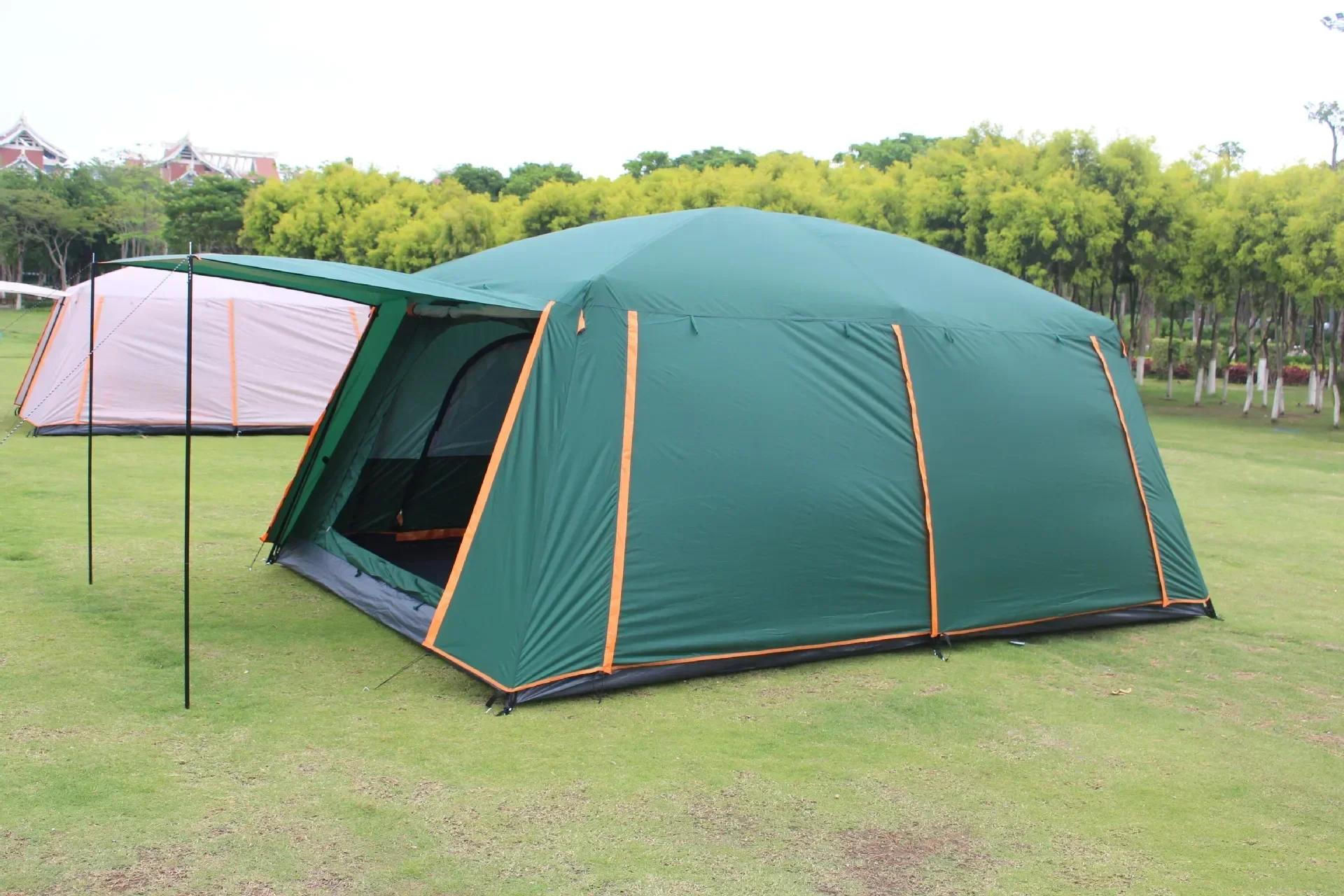 Camadas duplas Oversized Rainproof tenda ao ar livre, barracas de acampamento impermeáveis, 2 Quartos, tenda familiar, cobertura total, 3-12 pessoas - Image 1
