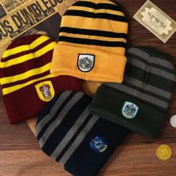 Chapéu e Luvas de Malha Hogwarts para Crianças, Acessórios Quentes, Grifinória, Sonserina, Decoração de Logotipo, Presentes de Festa - Image 3