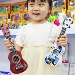 Simulação Mini Guitarra para Crianças, Ukulele, Instrumentos Musicais, Brinquedo Iniciante, Educação Infantil, Presente para Crianças, 4 Cordas - Image 1