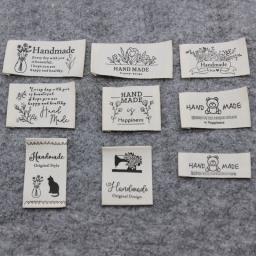 Handmade Pure Cotton Etiqueta, Pano, Saco, Chapéu, Tradefor Crianças Vestuário, DIY Costura Acessórios - Image 1