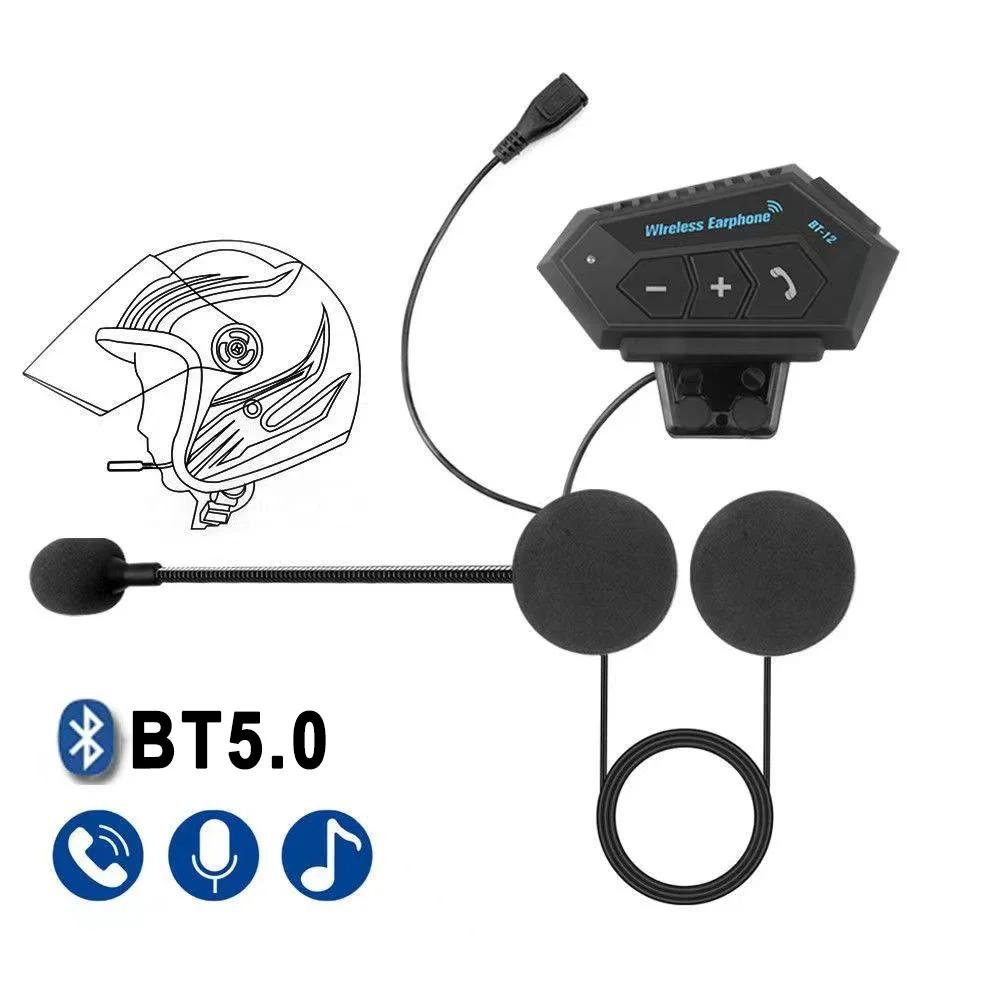 Fones de ouvido sem fio bluetooth para capacete, fones estéreo mãos livres, fones de ouvido de bicicleta - Image 1