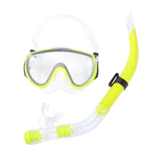 Conjunto Profissional de Máscara e Snorkel à Prova d'Água para Mergulho com Óculos de Proteção e Tubo de Respiração Fácil