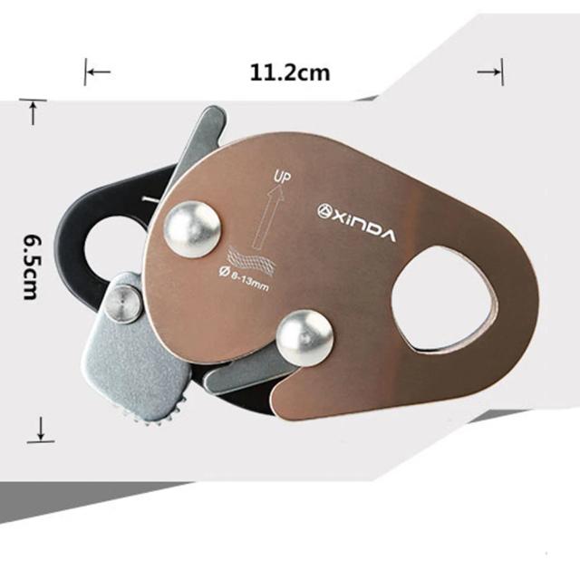 Dispositivo de Escalada ao Ar Livre: Rappelling 22kn, Abseiling e Resgate com Liga de Alumínio Antiqueda para Viagens Seguras
