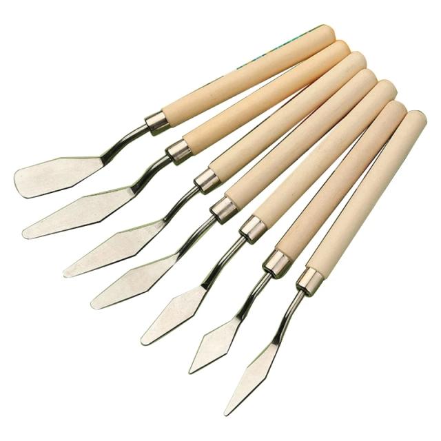 Ferramentas Essenciais para Pintura em Óleo: Conjunto de Espátula, Raspador e Paleta para Estudantes de Arte