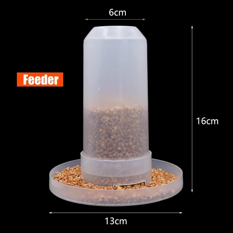Automatic Bird Quail Drinking Cup Fountain, alimentador de plástico, Water Food Tray Box, Bird Tank Drinker, Pigeon Cage Acessórios, 1Pc - Image 1