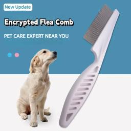 Escova removedor de pêlos faciais para animais de estimação Escova de pulgas para cachorros e gatos Pente de piolhos Remoção de mancha de lágrima Ferramenta de limpeza de higiene - Image 4