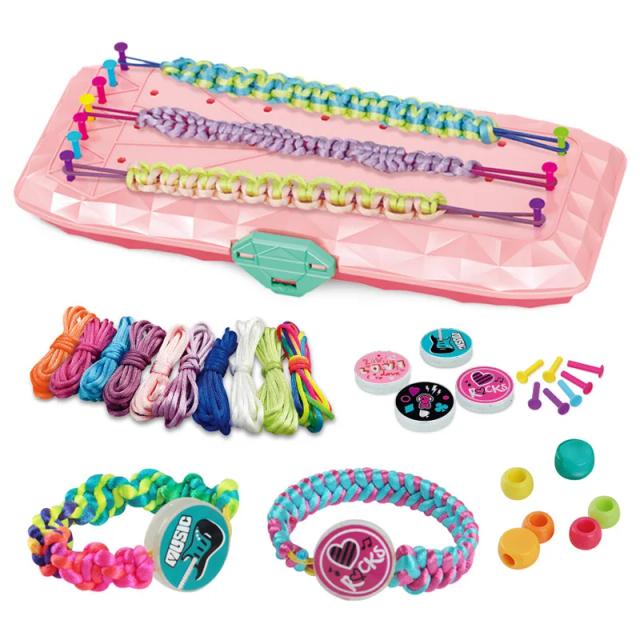 Kit Criativo de Pulseiras de Amizade DIY para Crianças - Artesanato Divertido e Presentes de Festa para Meninas