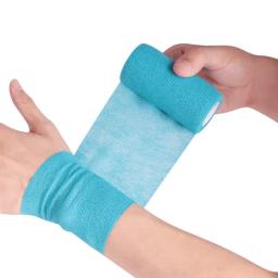 Bandagem elástica de gaze autoadesiva, ataduras de gaze respiráveis, esportes, dedo de fixação, pulso, perna, cuidados com o bebê, 2,5 cm, 5 cm, 10cm x 4,5 m, 1 rolo - Image 1
