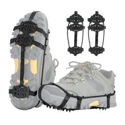 1 par profissional escalada crampons 24 dentes anti-skid gelo neve acampamento sapatos de caminhada pico aperto inverno ao ar livre pinça de gelo - Image 1