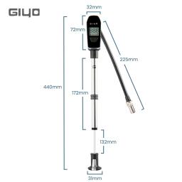 Giyo display lcd digital medidor de alta pressão da bomba da bicicleta mtb bicicleta estrada portátil schrader válvula bomba para garfo/suspensão traseira - Image 2