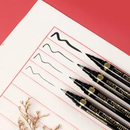 1 pçs cabeça dupla caligrafia chinesa caneta japão material escova para assinatura palavras chinesas aprendizagem artigos de papelaria material escolar suprimentos - Image 5