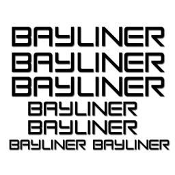 Bayliner Barco Decalques para Bass Outboard, Open Bow, Pesca Wakeboard, Conjunto de 7 - Image 4