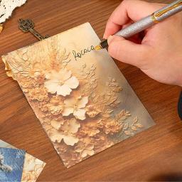 Multifuncional arte artesanato suprimentos, Floral Decoupage papel Scrapbooking livro, estilo floral tearable - Image 4