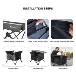 Mesa dobrável ShineTrip Saco de prateleira para armazenamento de itens diversos Piquenique Camping Churrasco Saco de armazenamento portátil Rack de mesa ao ar livre Bolso para pendurar - Image 5