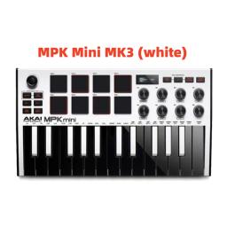 AKAI-Mini MPK Mini teclado com bateria retroiluminada Pads, USB, MK3, 25 Key, controlador de teclado, 8 botões, Piano produção musical - Image 2