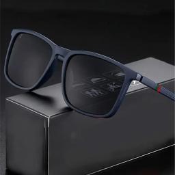 Homens de luxo polarizados óculos de sol moda vintage quadrado ultra leve tr90 quadro condução pesca óculos de sol para homem uv400 - Image 4