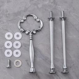 Suporte de placa de bolo com alça 3 camadas Suporte de hardware para festa de casamento Cupcake de resina Prato de sobremesa Suporte para servir - Image 5