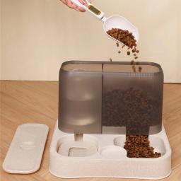 Dispensador automático de alimentos Cat, grande capacidade 2 em 1 pet suprimentos, alimentador Cat, tigela à prova de umidade - Image 1