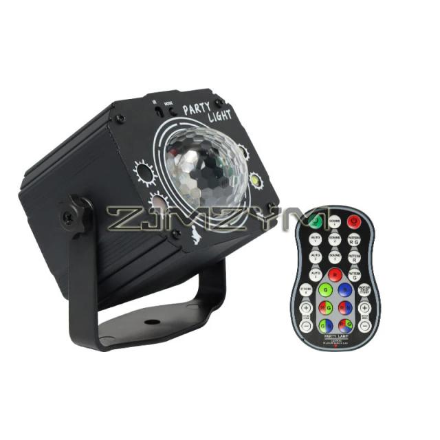 Mini Projetor de Luz LED Strobe para Palco e Festa com Controle Remoto e USB - Iluminação para Discoteca e DJ em Casa