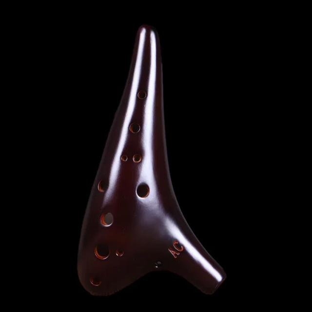 Ocarina de Cerâmica Profissional com 12 Buracos e Tom Alto - Acessório Musical C Legend