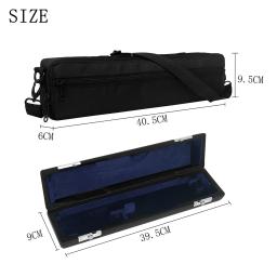Caixa de armazenamento de flauta com 16 buracos, conjunto portátil de couro preto com forro azul, bolsa, peças de instrumentos de sopro, acessórios - Image 4