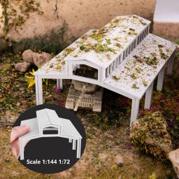 Tanque Avião Shed Montado Modelo De Brinquedos, Modelo De Construção Em Miniatura, Diorama De Layout De Cena Militar, Escala 1:72, 1:144 - Image 1