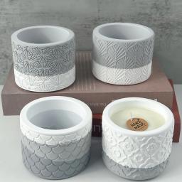 Rodada Gesso Vela De Silicone Copo, DIY Flowerpot, Frasco De Armazenamento, Molde De Cerâmica De Cimento, Fabricação De Concreto, Artesanato Suprimentos - Image 1