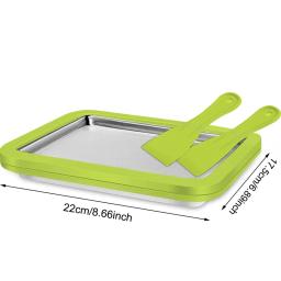 Multifuncional Ice Cream Maker Pan, prato de comida, durável laminado, DIY caseiro, gelado de iogurte congelado, ferramenta de cozinha, frio, doce, frito - Image 6