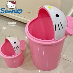 Sanrio Hello Kitty Lixo, Lixeira, Lixeira, Lixo, Kawaii, Cesta de papel, Sala de estar, Quarto, Novo - Image 1