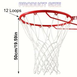 Basquete Rack Net para basquete ao ar livre, rede destacável, 12 loops, resistente, 1 pc, 2pcs - Image 2