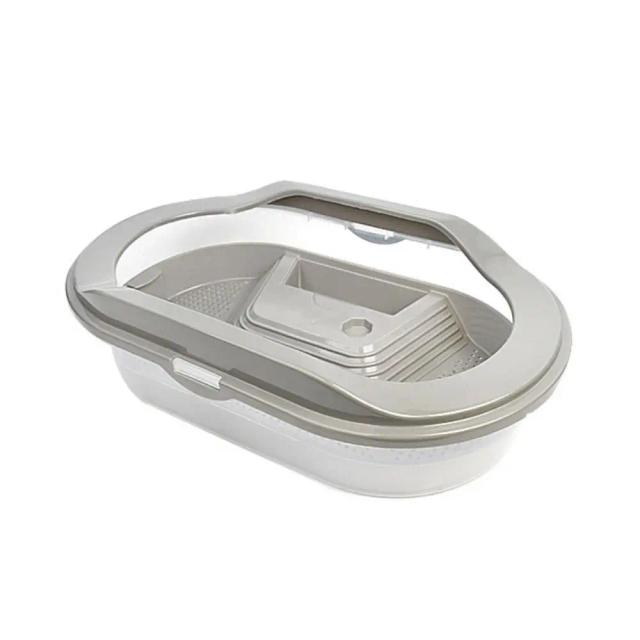Tanque Tartaruga Multifuncional para Peixes e Répteis com Casa Destacável e Fácil Troca de Água