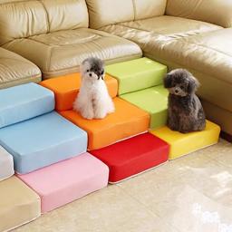 Cão confortável portátil 2-step malha dobrável rampa do animal de estimação escadas filhote de cachorro gato animal esteira cama casa almofada - Image 3