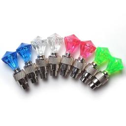 Bicicleta LED Válvula Luzes, MTB Acessórios, Raios De Roda, Pneu Ciclismo, Lanterna Lâmpada, Baterias, Tampas De Pneus, 2Pcs - Image 3