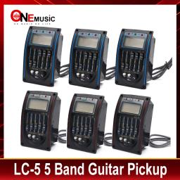 Captador de guitarra com afinador digital, LC-5, 5 bandas, Preamp de guitarra acústica, equalizador EQ, peças de instrumento, 6pcs - Image 1