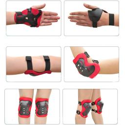 Conjunto de engrenagens protetoras para crianças, joelho, protetor de pulso, cotovelo, bicicleta, skate, patinação no gelo, protetor de rolo, crianças, 7pcs - Image 4