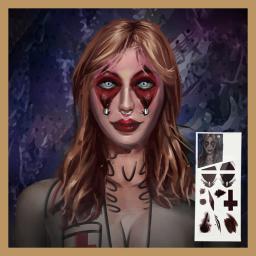 Halloween 3D Face Series Adesivo, Crystal Terror Adesivos, Decorações De Careta De Horror De Festa, Broca De Acrílico, Tatuagem Temporária - Image 4