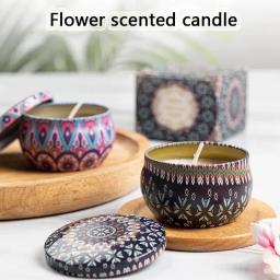 Velas perfumadas flores perfume lavanda rosa velas aromáticas frascos cera de soja fragrância vela casamento presente aniversário decoração para casa - Image 1