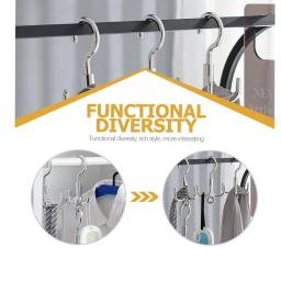 1/2 pçs multifuncional rotativo roupas gancho perfurador livre 4 garras rotação cabide cinto organizador cachecol rack de armazenamento guarda-roupa - Image 3