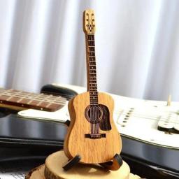 Estojo de palheta de guitarra acústica de madeira, organizador de palheta de guitarra, recipiente de armazenamento, exibição de palheta de baixo, rack em forma de guitarra - Image 3
