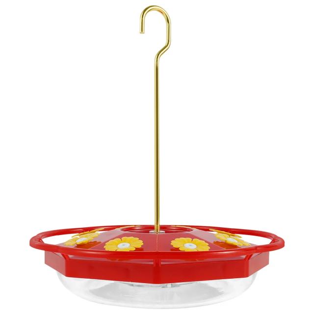 Alimentador de Jardim em Forma de Flor: Proteção Contra Formigas e Abelhas para Beija-flores - 8 Poços de Alimentação