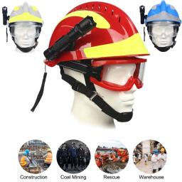 Capacete De Resgate De Emergência ABS Com Farol E Óculos De Proteção, Bombeiro, Capacete De Resgate De Fogo, Capacete De Resgate, Segurança, F2 - Image 1