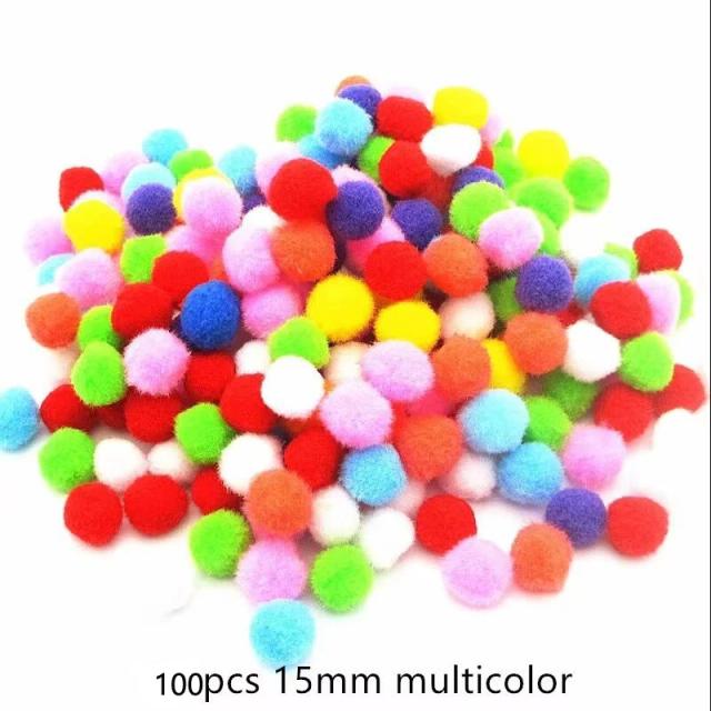 Hastes de Chenille com Glitter em Cores Sortidas e Pompons para Artesanato Infantil DIY